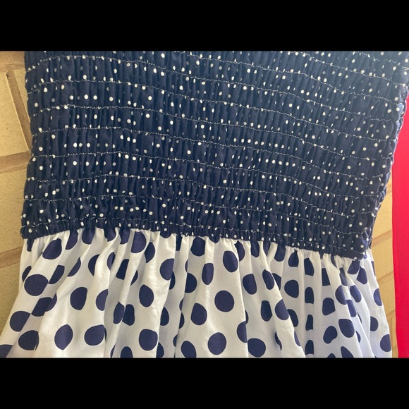 *HP* NWOT, handmade, Blue/white polka dotted dress, size L/XL - Picture 14 of 16